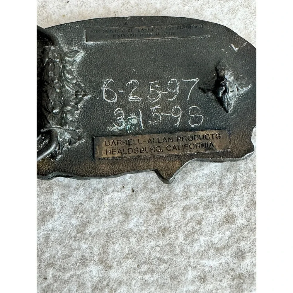 Vtg SCUBA DIVER Belt Buckle Darrell Allan Products Healdsburg CA Ocean Explore‎